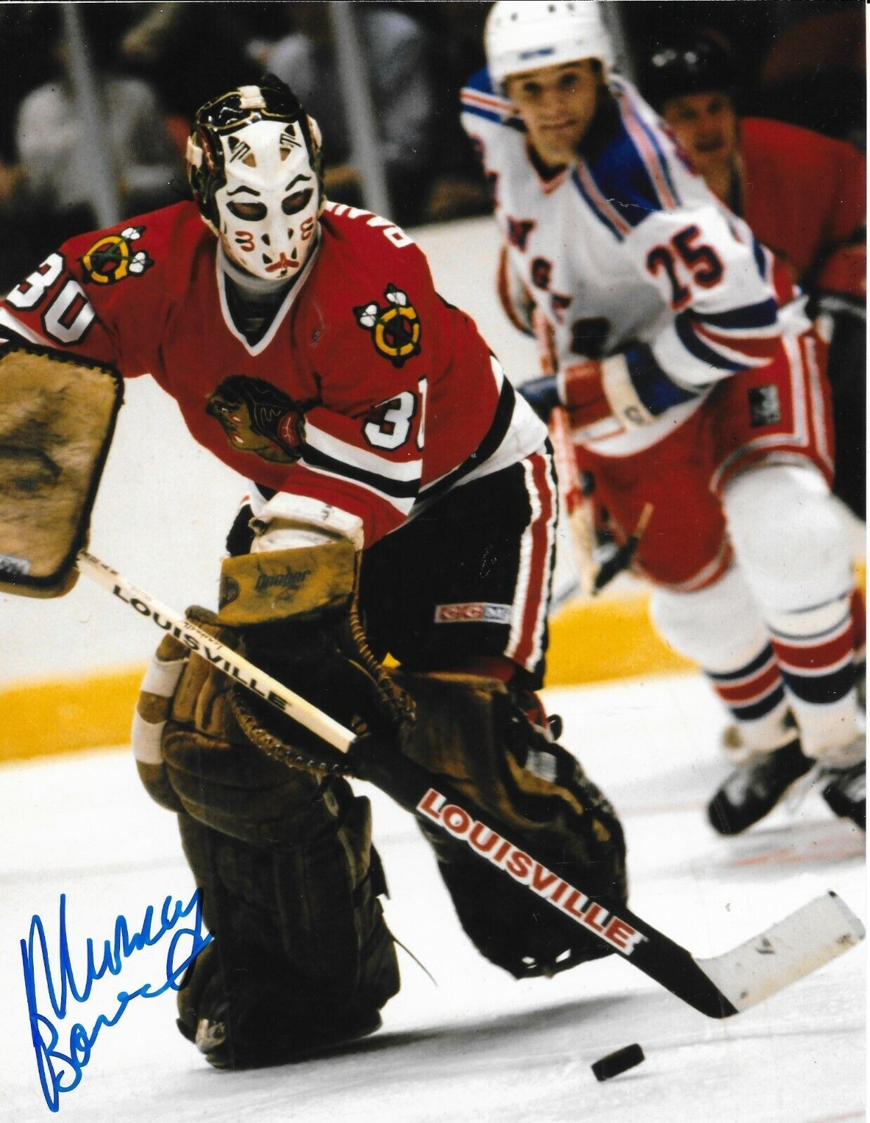 Murray Bannerman signed Chicago Blackhawks 8x10 Photo Poster painting autographed Hawks 2