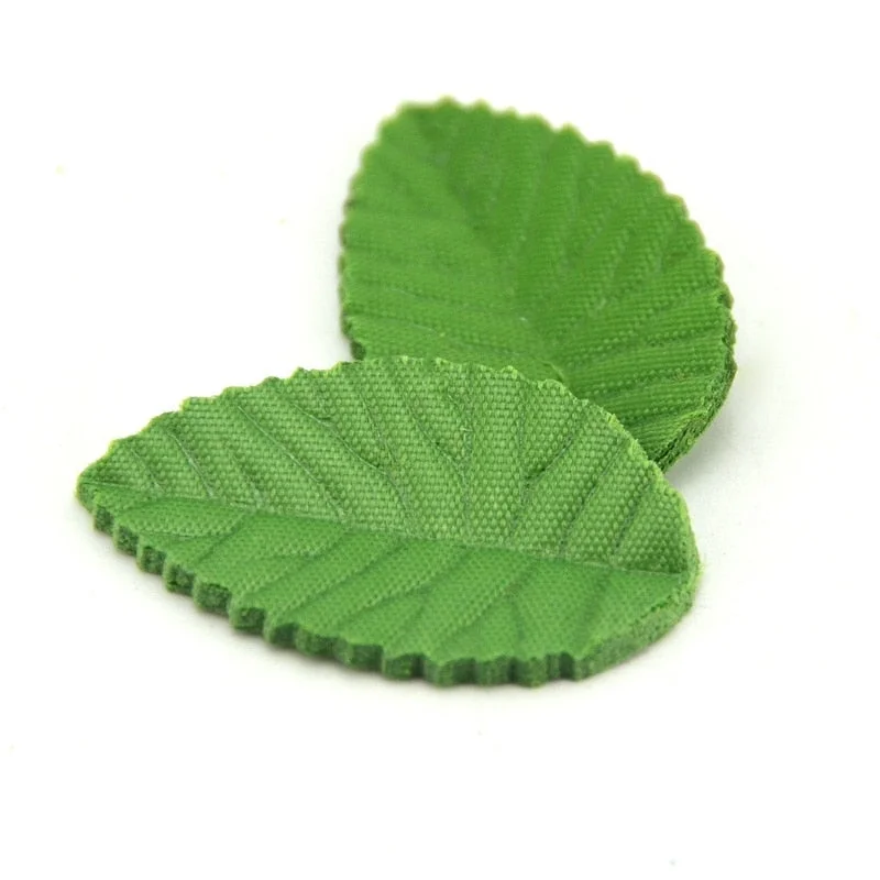 200pcs 4.5cm Artificial Silk Green Leaves Flower For Wedding Decoration Christmas Rose Leaf Decorative Fake Flower