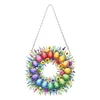 (US Only)Acrylic 2D Flat DIY Easter Egg Wreath Hanging Diamond Art Kits Wall Door Decor
