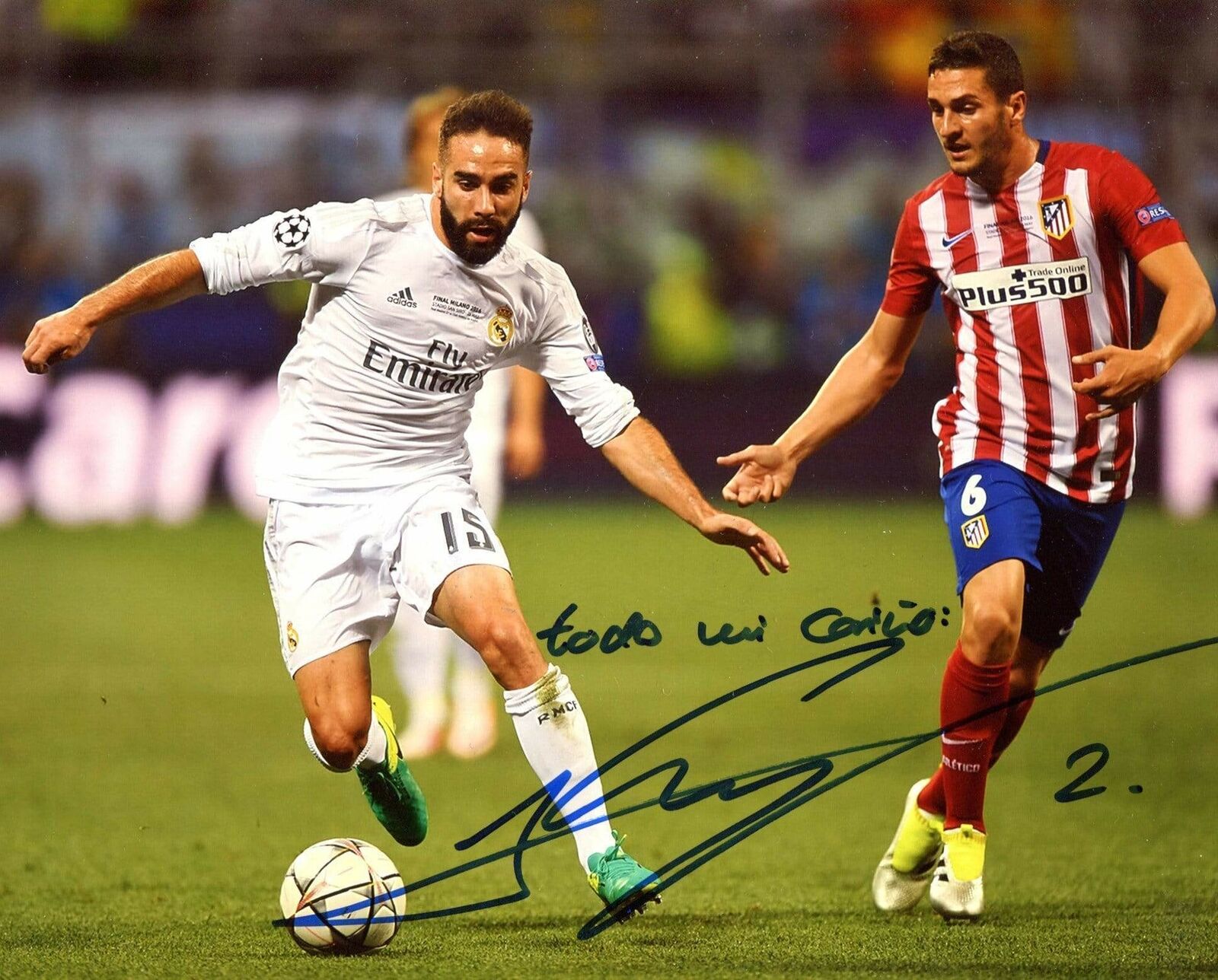 SOCCER Dani Carvajal autograph, In-Person signed Photo Poster painting