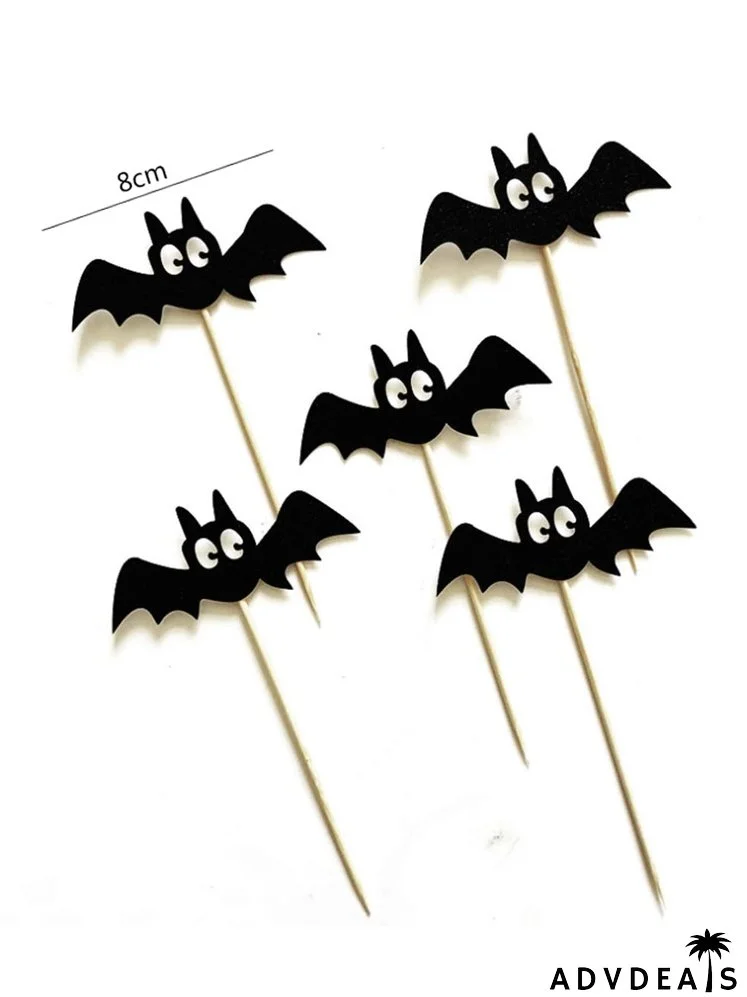 5pcs Halloween Bat Cake Topper