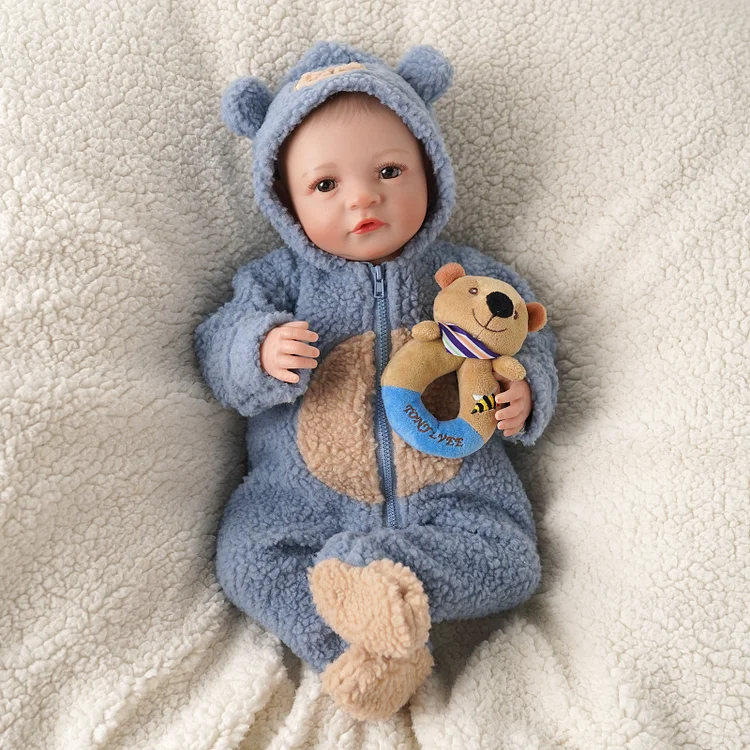 Babeside Quiet Reborn Baby Simone 20" Little Infant Boy Building Lovely Memories