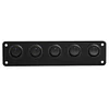 Waterproof 5 Gang Blue LED Rocker Switch Panel 12V 20A 24V 10A for Car Boat
