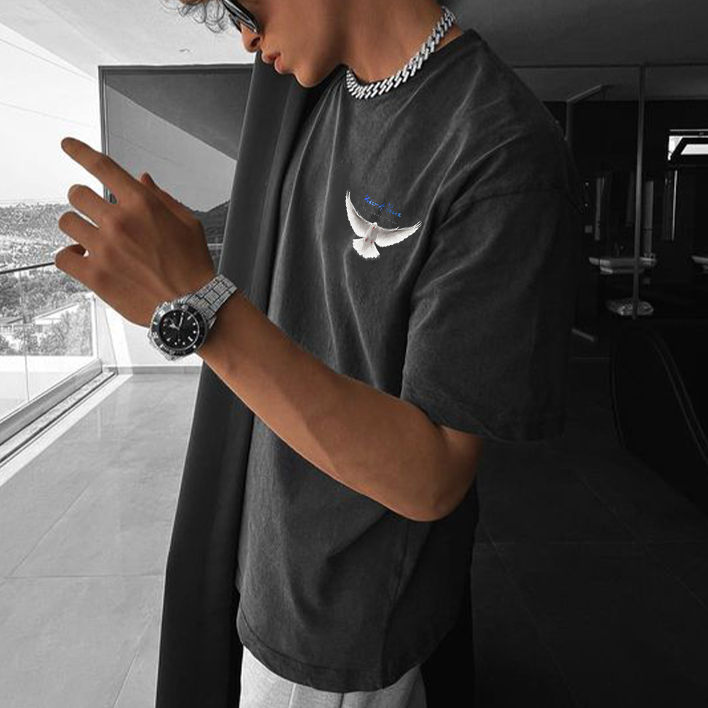 Men's Fashion Casual Print All-match T-shirt