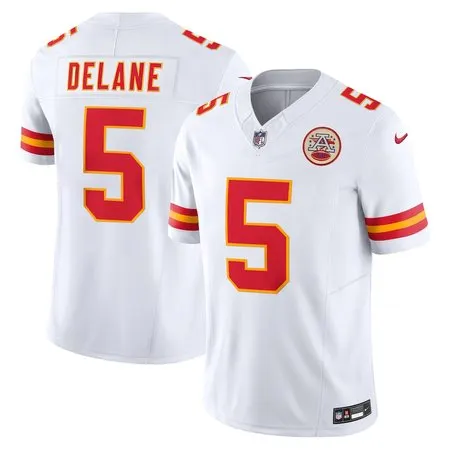 Men's Kansas City Chiefs #5 Mansoor Delane White 2026 NFL Draft Vapor F.U.S.E. Limited Jersey