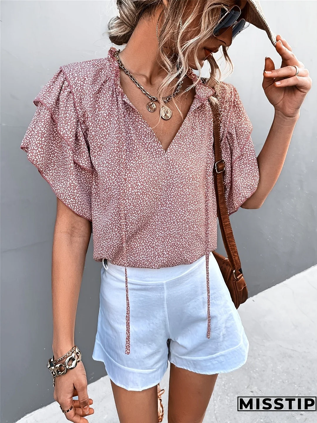 Women's Leopard Print Crew Neck T-Shirt, Casual Short Sleeve T-Shirt, Casual Every Day Tops, Women's Clothing