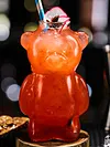 Cute Bear Glass Cup Cartoon Bear Shaped Coffee Mug Beverage Glasses (No Straw)