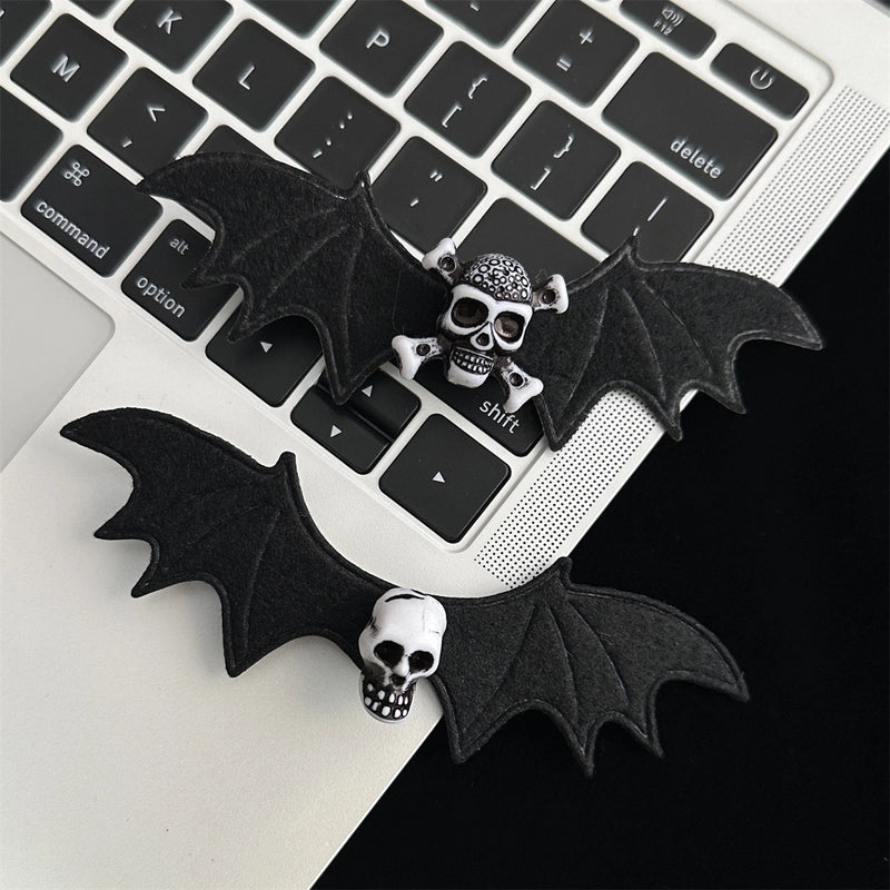 Halloween Basic Modern Style Women’s Skull Flannel Hair Clip