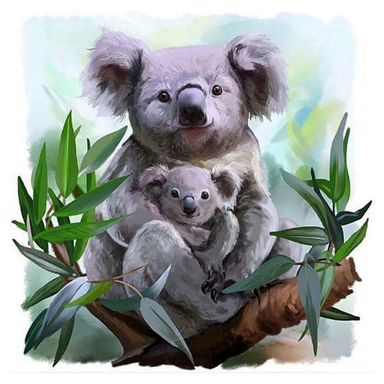 Peinture de diamant - ronde complète - koala