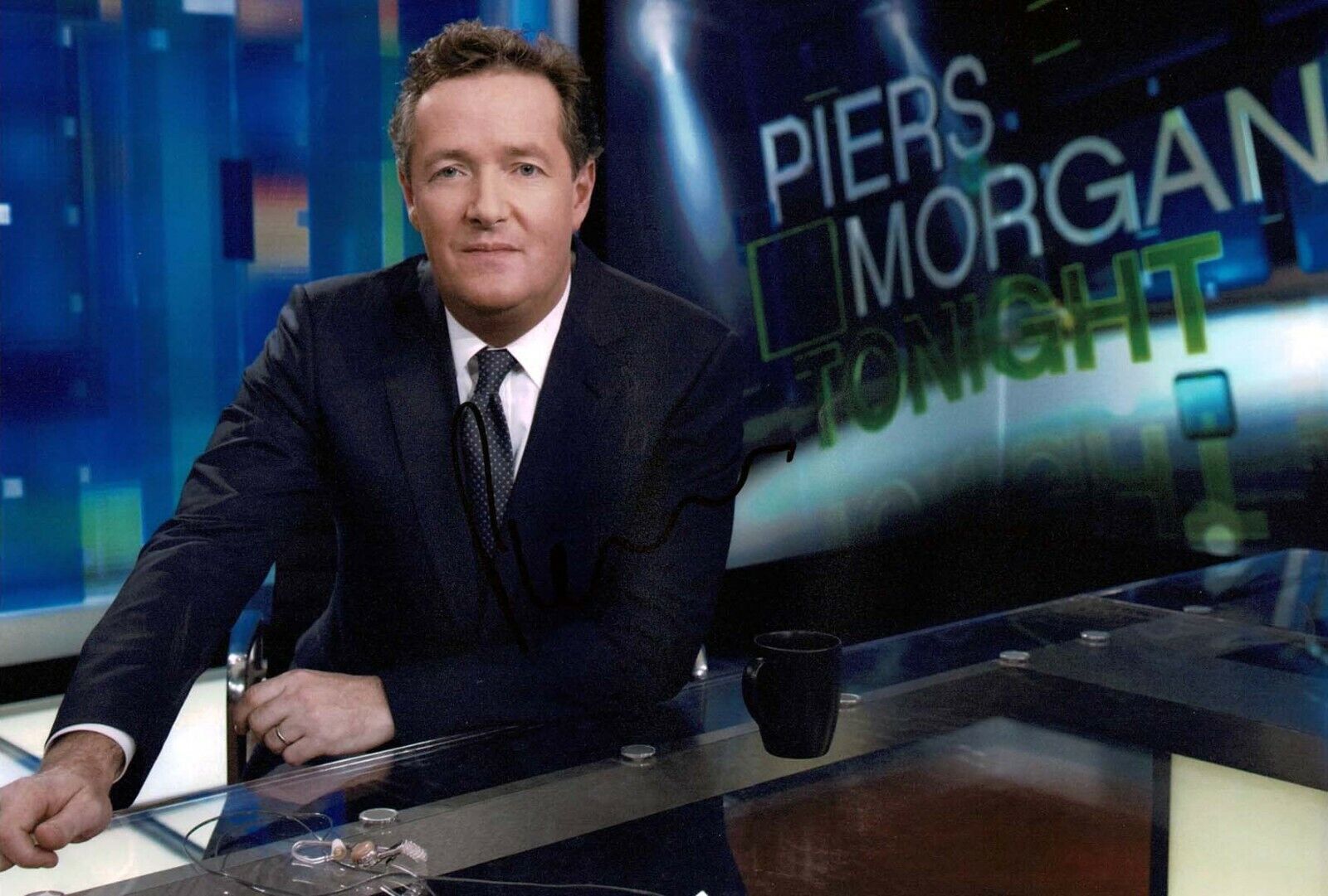 Piers MORGAN SIGNED Autograph Photo Poster painting 2 AFTAL COA TV Chat Show Host Journalist