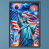 Diamond Painting -DIY Round Drill Independence Day Statue of Liberty(60*40CM)