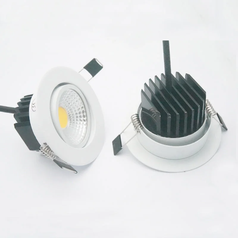 6w 9w 12w HKOSM Led Downlight White Body dimmable spot cob Lighting Fixtures Recessed Down Lights Indoor Light
