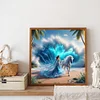 Bord De Mer Vague Fille Ronde Drill Diamond Painting-40 * 40CM