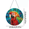 (US Local)DIY Parrot 5D Diamond Hanging Clock Art Craft for Living Room Decoration