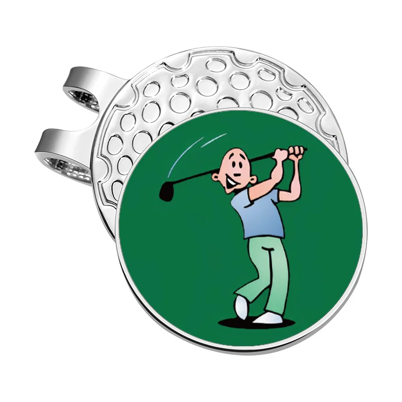 Golf Ball Marker with Magnetic Hat Clip