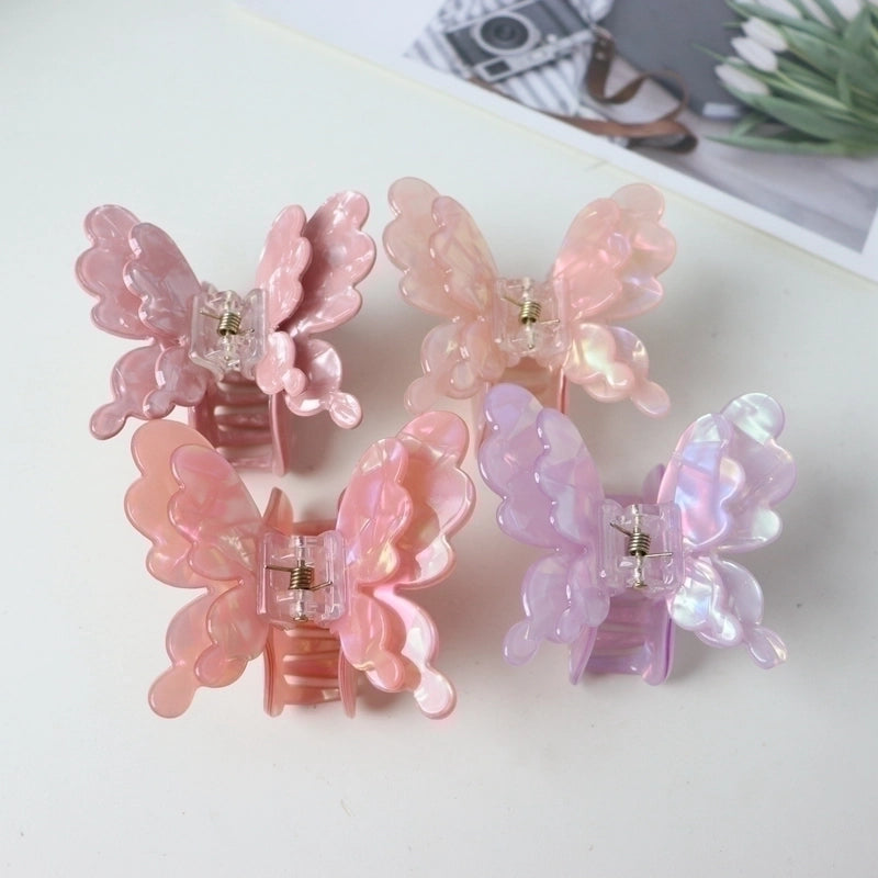 Women’s Minimalist Butterfly Acetic Acid Sheets Handmade Hair Claws