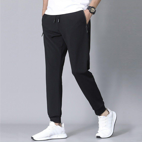 Men Pants Ankle Length Solid Slim Straight Fashion Design Pants
