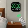 Digital Wall Clock LED Desk Alarm Clock Temperature/Date Display for Home Office