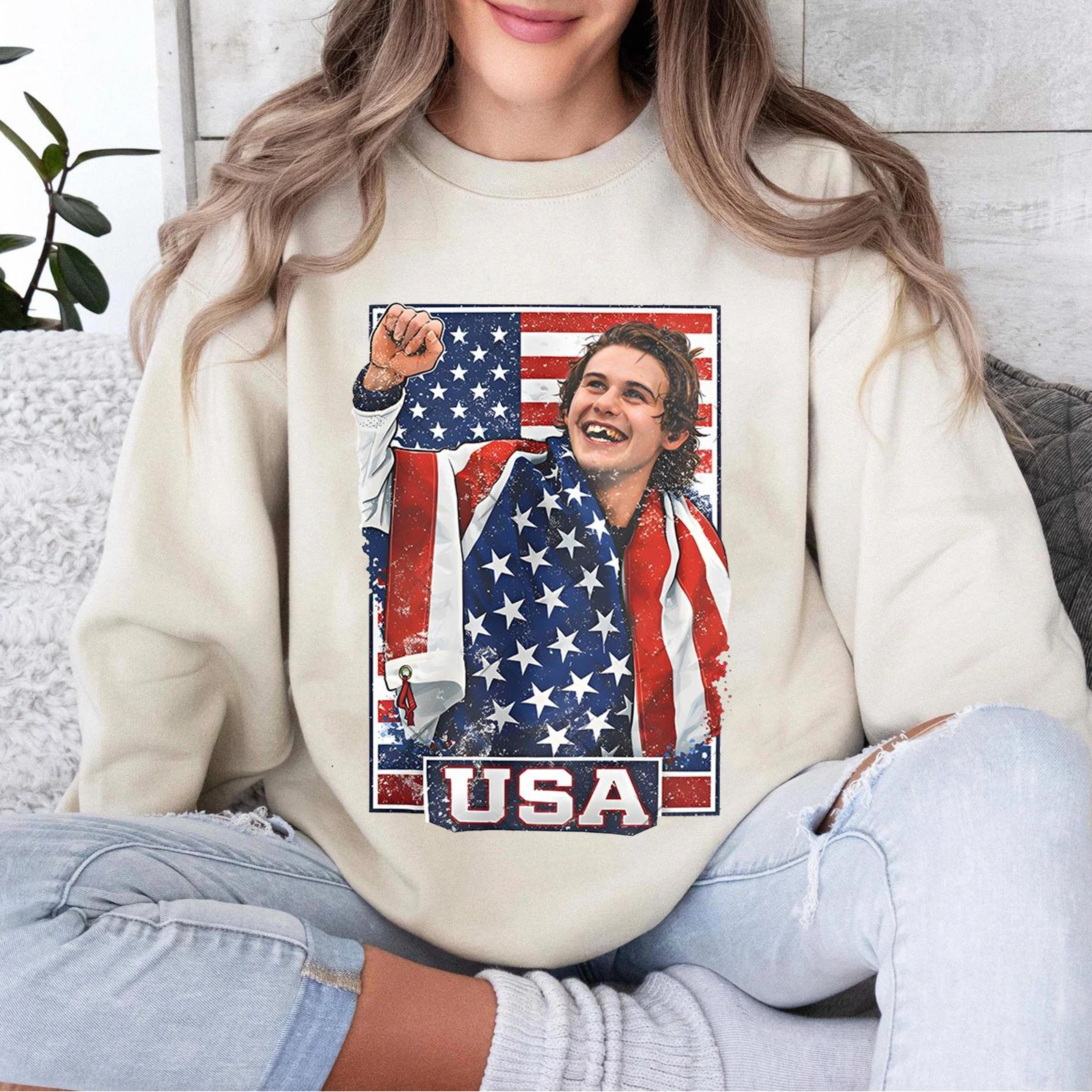 Jack Hughes USA Hockay Patriotic Hockey Fan Unisex Shirts/Crewneck/Hoodie