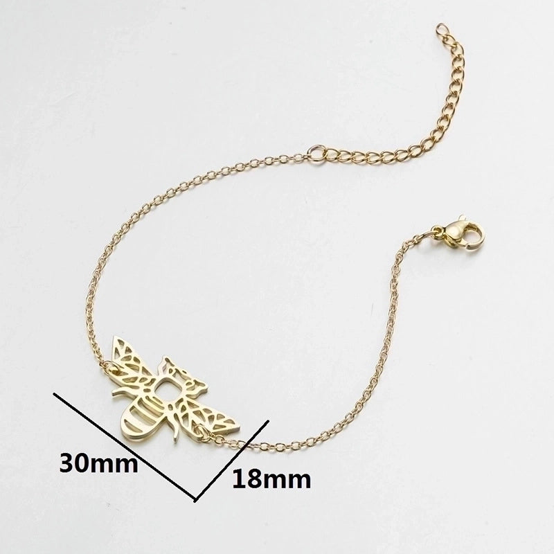 Cute Animal 201 Stainless Steel 18K Gold Plated Bracelets In Bulk