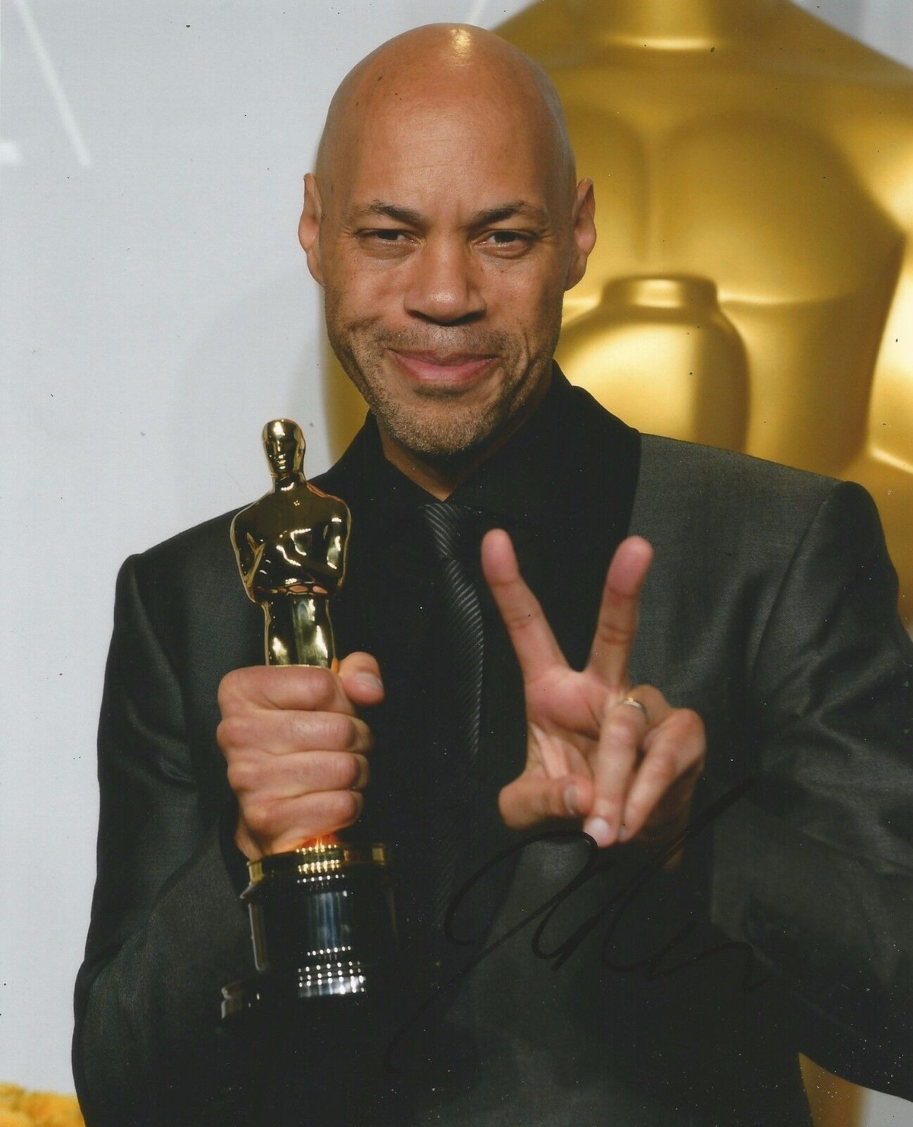 John Ridley Signed Academy Award 10x8 Photo Poster painting AFTAL