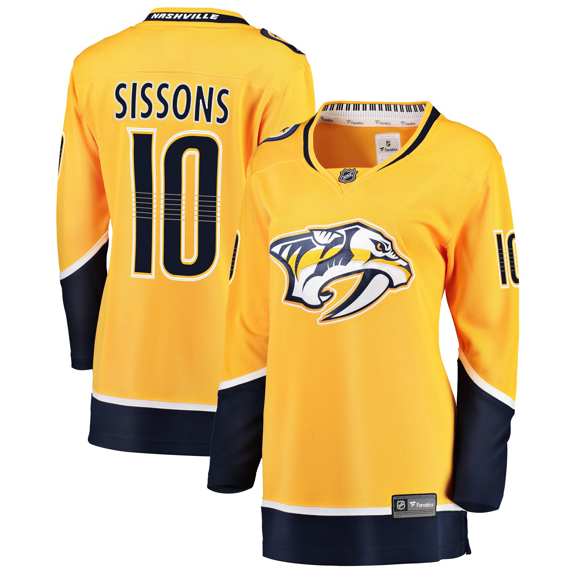 Colton Sissons Nashville Predators Fanatics Women&rsquo;s Breakaway   Jersey &ndash; Gold mysite