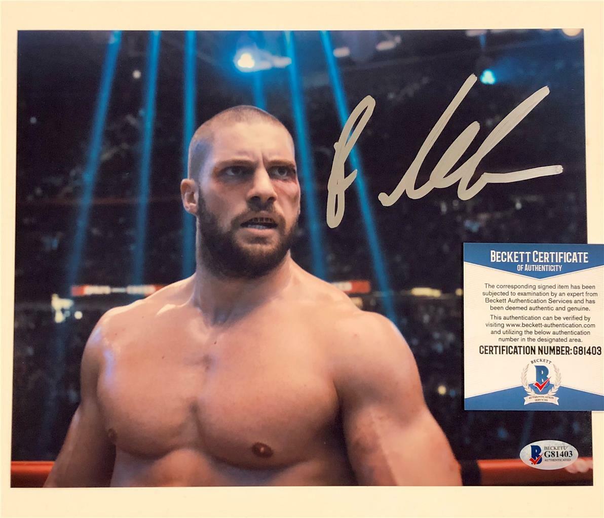 FLORIAN MUNTEANU aka Viktor Drago CREED 2 Signed 8x10 Photo Poster painting A ~ Beckett BAS COA