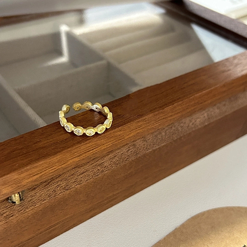 Minimalist Geometric Copper Plating Women’s Open Rings