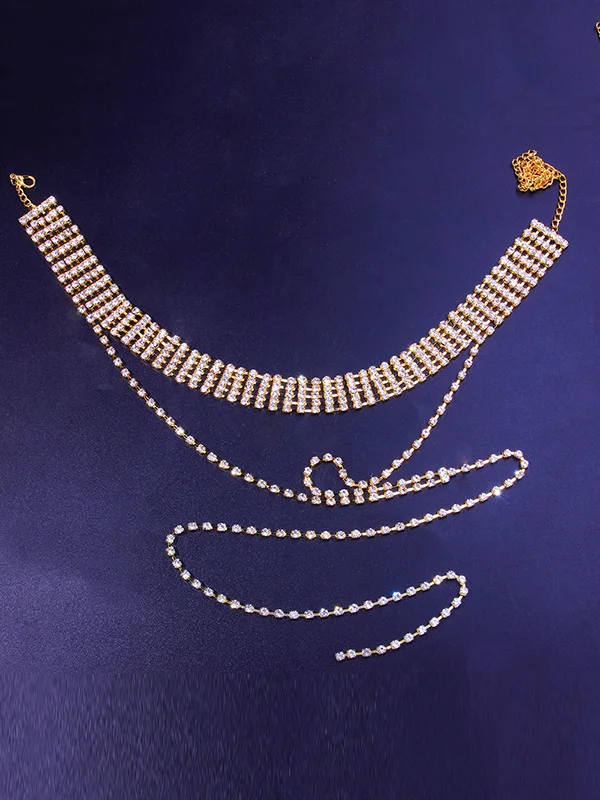 Tasseled Rhinestone Necklaces Accessories Body Chain Accessories