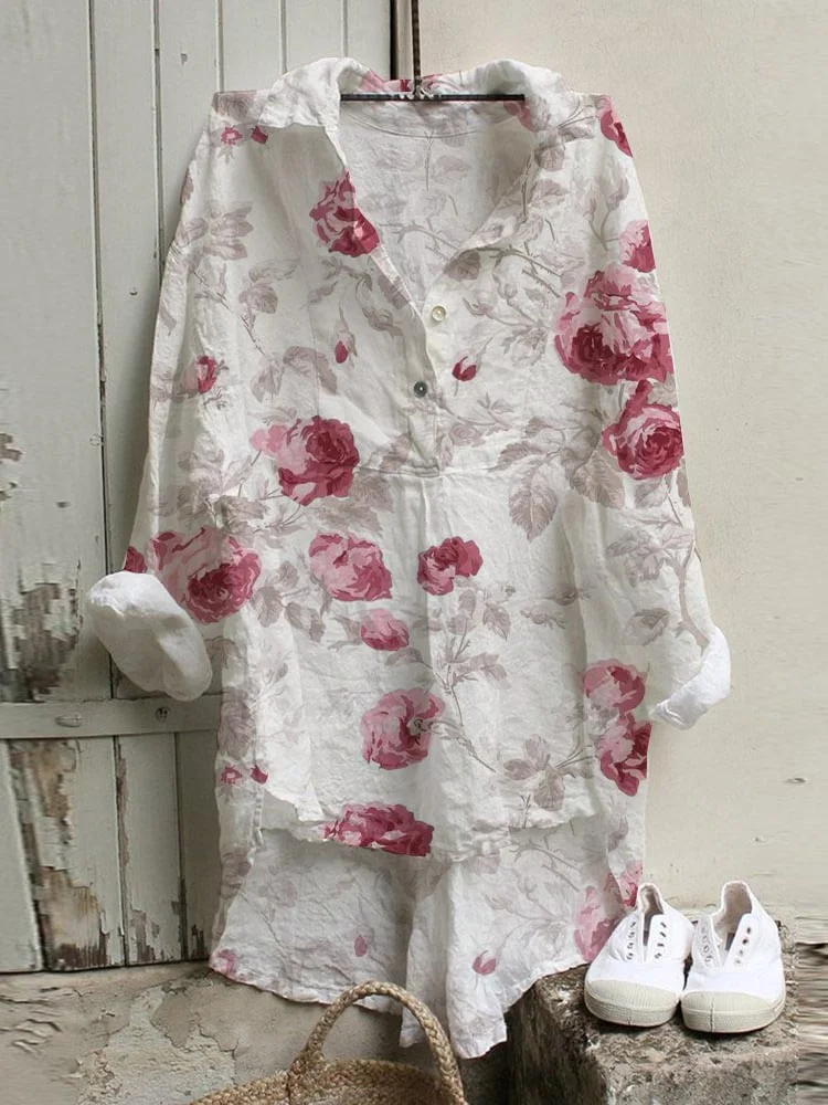 Floral Print Casual Loose Shirt