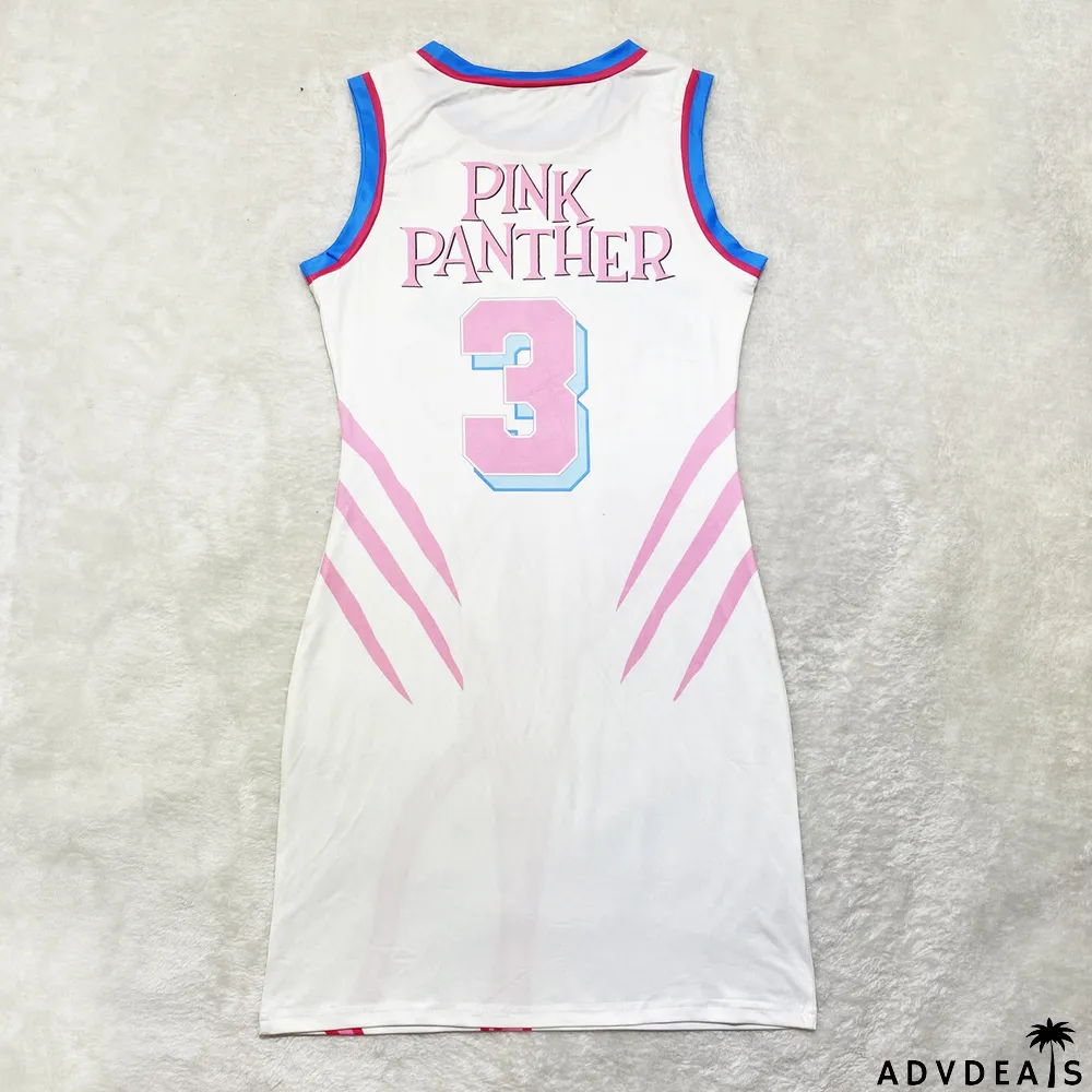 Casual Printed Sleeveless Jersey Mini Dress