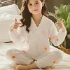 Kid Girl Suit Cartoon Cute  Loungewear Spring Pajamas