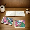 2 Pack Peacock DIY Diamond Art Spiral Notebook Kit 80 Pages No Lines