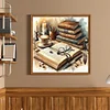 Books And Coffee-11CT Stamped Cross Stitch 40*40cm/15.75*15.75in