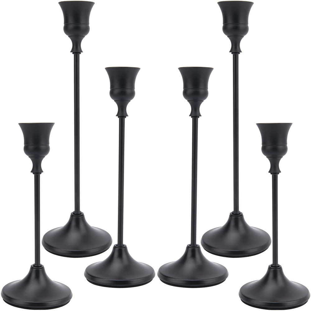 Halloween Black Vintage Candlestick(6 PCS)