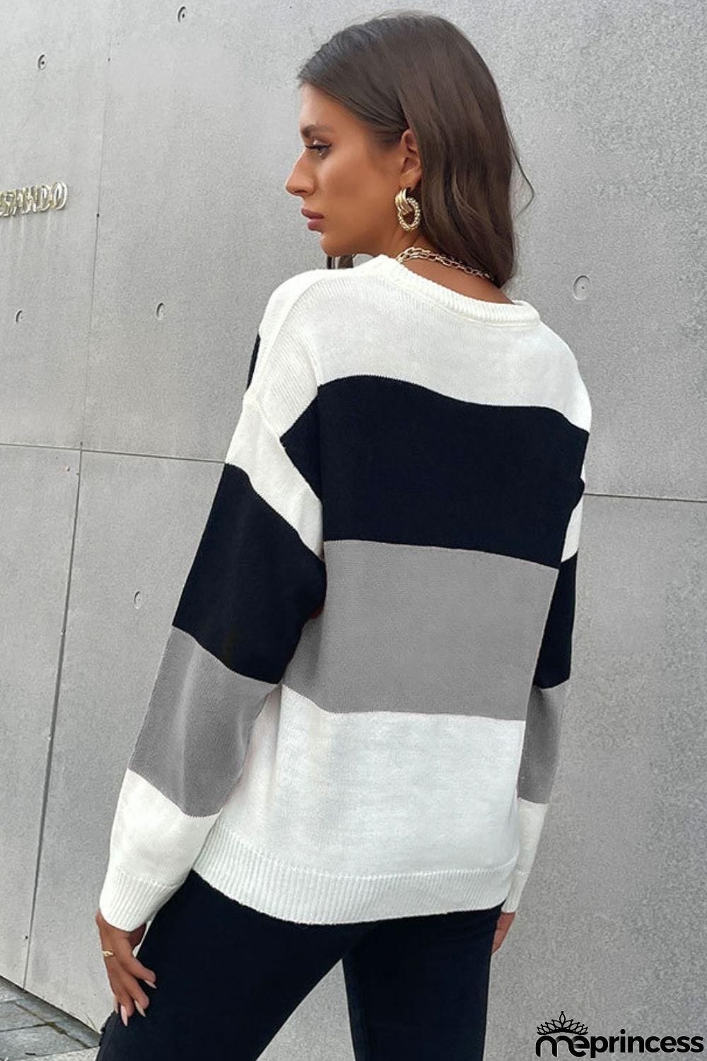 Longing For Fall Color Block Sweater