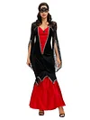 Gothic Punk Contrast Color Vampire Lace Slim Maxi Dress