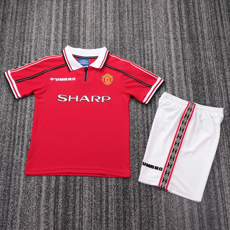 1998-99 Manchester United Home Retro Shirt - Kids