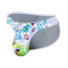 Men's Cartoon High-Cut Breathable Bikini Briefs