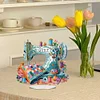 (US Local)Acrylic Special Shape Sewing Machine Desktop Diamond Art Kits for Home Office Decor
