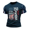 American 250th Flag Print T-Shirt For Men Patriotic Design With Bold Graphic And Comfort Fit by Inlyline