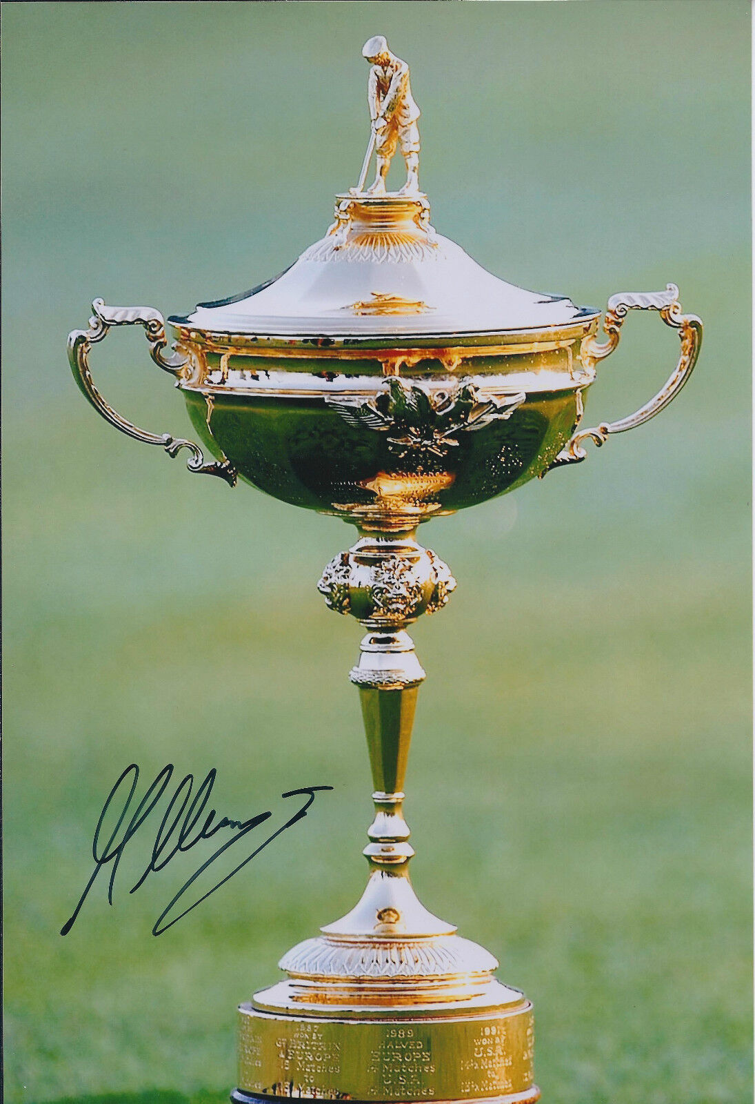 Martin KAYMER SIGNED Autograph 12x8 Ryder Cup Photo Poster painting AFTAL COA 2012 GOLF Trophy