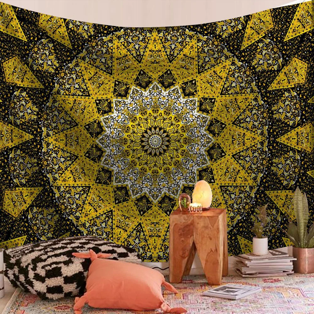 Indian Mandala Big Tapestry Wall Hanging Sandy Beach Throw Rug Blanket Camping Travel Mattress Bohemian Sleeping Pad Tapestries