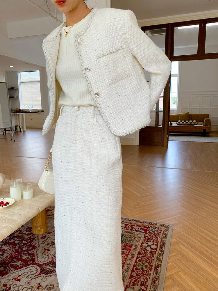 Nigikala Famous Lady Small Fragrant Suit Women's Wool Coat Shenzhen Southern Oil European Women's Autumn And Winter New Fashion Coat