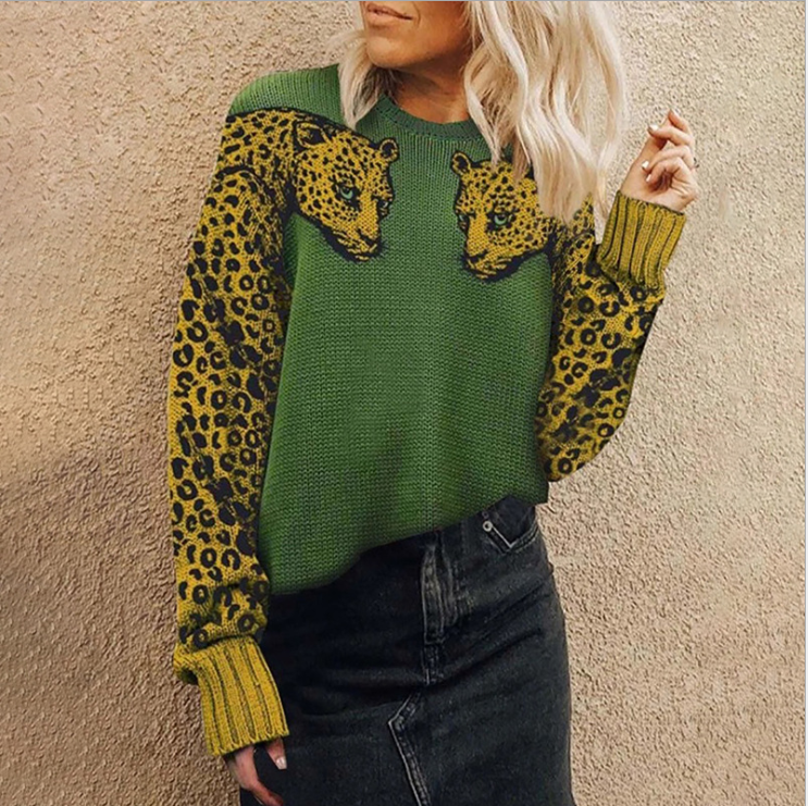 Autumn Winter New Leopard Sweater