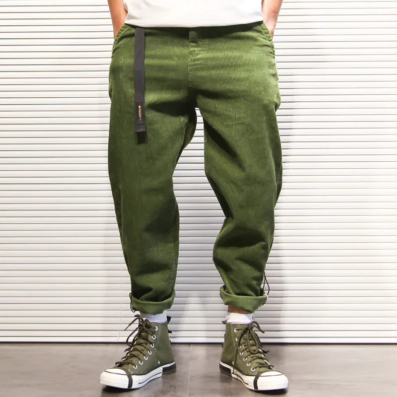 American Corduroy Autumn and Winter Cargo Casual Pants