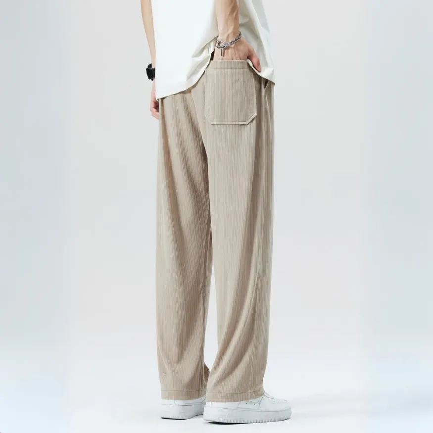 Men's Pleated Tailored Trousers &ndash; Elastic Waist Smart Casual &ndash; view 2