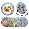 4PCS Acrylic Diamond Painted Placemats Eco-Friendly Placemat (Garden Butterfly)
