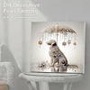 DIY Pearl Painting Dog under the Umbrella for Home Wall Decor with Frame(30x30cm)