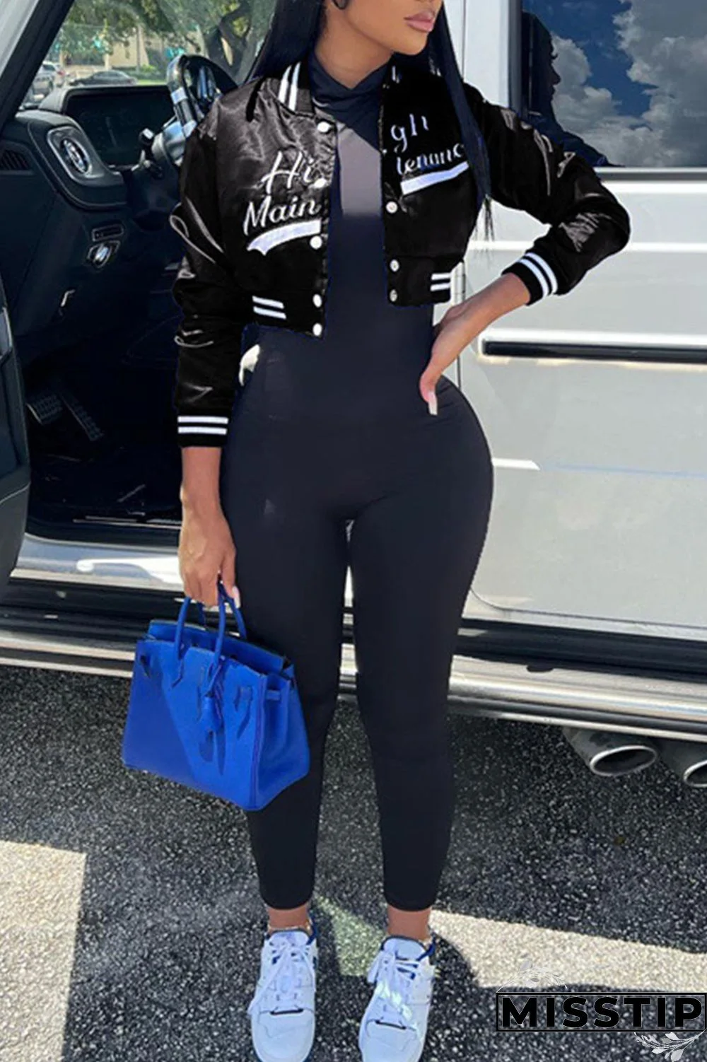 Green Casual Street Embroidered Patchwork Buckle Cardigan Collar Outerwear